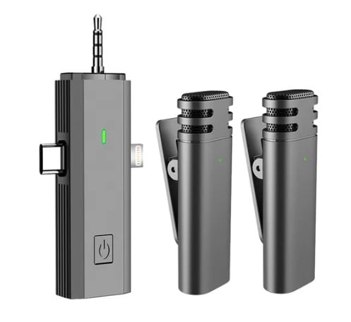 MICRÓFONO RIQUI DE SOLAPA INALÁMBRICO PARA IPHONE, IPAD Y ANDROID - 1