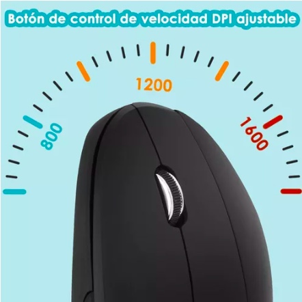 MOUSE INALÁMBRICO RIQUI VERTICAL ERGONÓMICO CARGA USB - 5