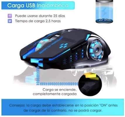 MOUSE INALÁMBRICO RIQUI GAMER SILENCIOSO - 2