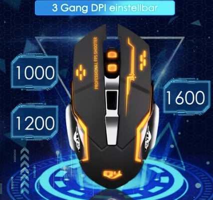 MOUSE INALÁMBRICO RIQUI GAMER SILENCIOSO - 3