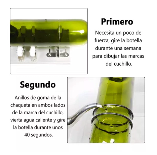 CORTADOR DE BOTELLAS DE VIDRIO + KIT ACCESORIOS - 6