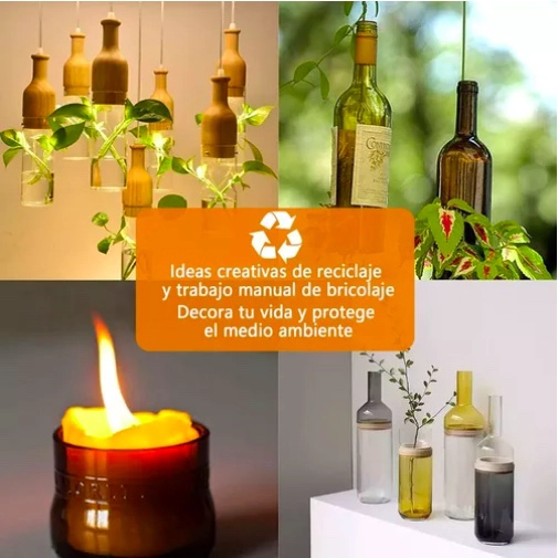 CORTADOR DE BOTELLAS DE VIDRIO + KIT ACCESORIOS - 8