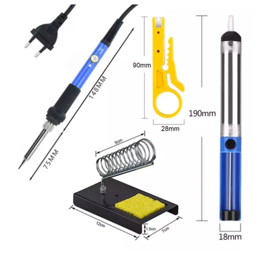 KIT RIQUI ELECTRICO CAUTÍN 220V 60W REGULABLE 5 PUNTAS 15 PCS - 2
