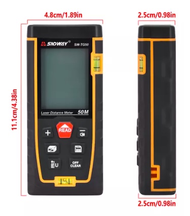 MEDIDOR DISTANCIA RIQUI LASER DIGITAL 50 METROS - 2