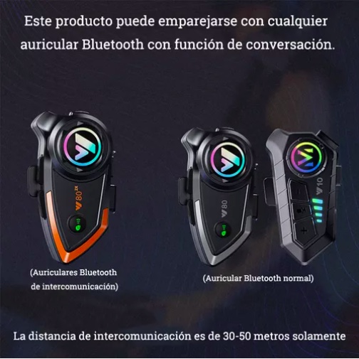 INTERCOMUNICADOR RIQUI CASCO MOTO BLUETOOTH - 6