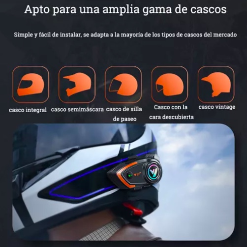 INTERCOMUNICADOR RIQUI CASCO MOTO BLUETOOTH - 7