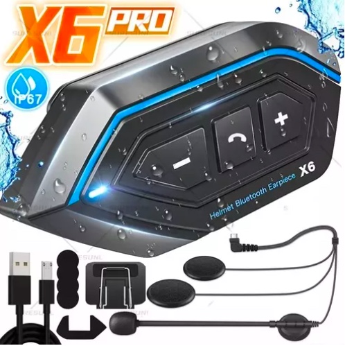 AUDÍFONOS PARA CASCO DE MOTOS RIQUI BLUETOOTH IMPERMEABLES - 1