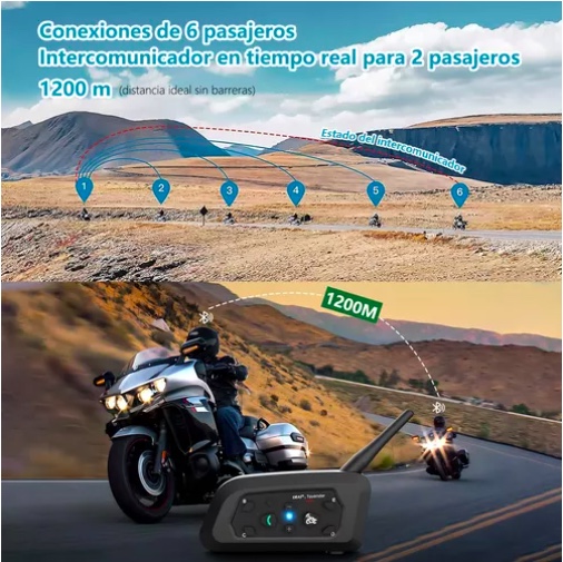 INTERCOMUNICADOR RIQUI V6PRO PARA CASCO DE MOTOCICLETA - 4