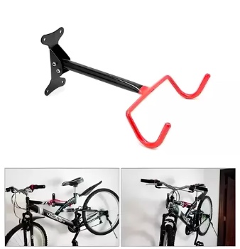 SOPORTE HORIZONTAL ROJO Y NEGRO DE PARED PARA BICICLETA/Z16 - 1