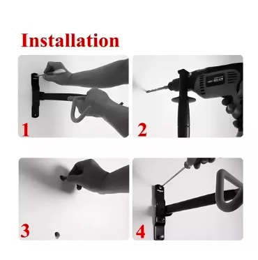 SOPORTE HORIZONTAL ROJO Y NEGRO DE PARED PARA BICICLETA/Z16 - 6