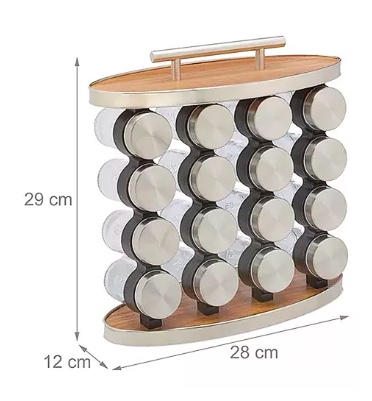 SET CONDIMENTERO ESPECIERO PARA COCINA 16 PCS - 4