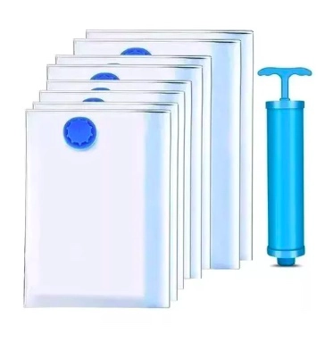 PACK 12 BOLSAS ORGANIZADORAS AL VACIO CON BOMBA MANUAL - 1
