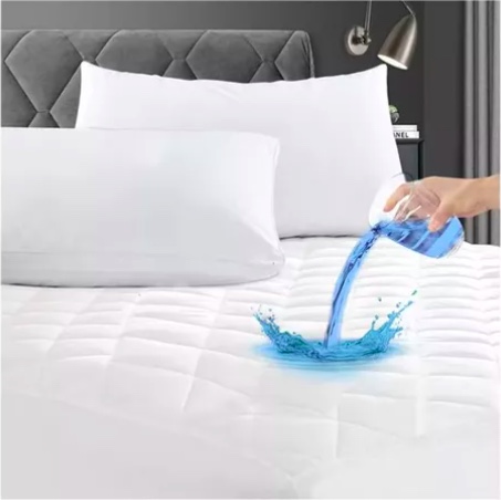 CUBRECOLCHÓN RIQUI 2 PLAZAS BLANCO IMPERMEABLE + FUNDAS - 2