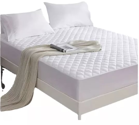 CUBRECOLCHÓN RIQUI 2 PLAZAS BLANCO IMPERMEABLE + FUNDAS - 3