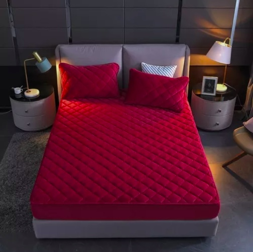 CUBRECOLCHÓN RIQUI 2 PLAZAS ROJO IMPERMEABLE + FUNDAS - 1
