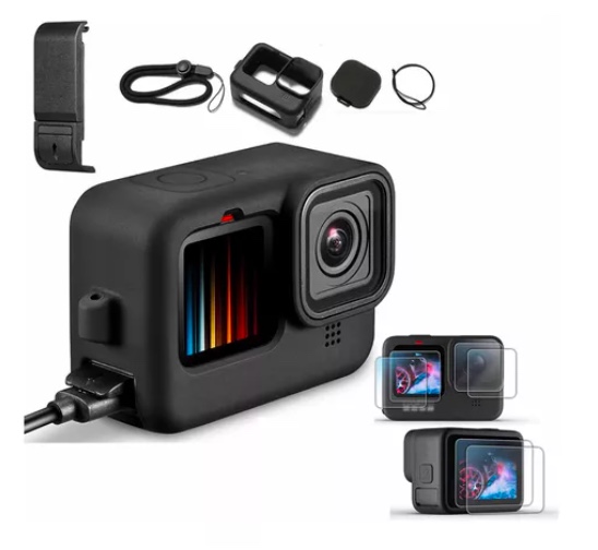 FUNDA SILICONA VIDRIO TEMPLADO RIQUI PARA GOPRO 9/10/11 - 1