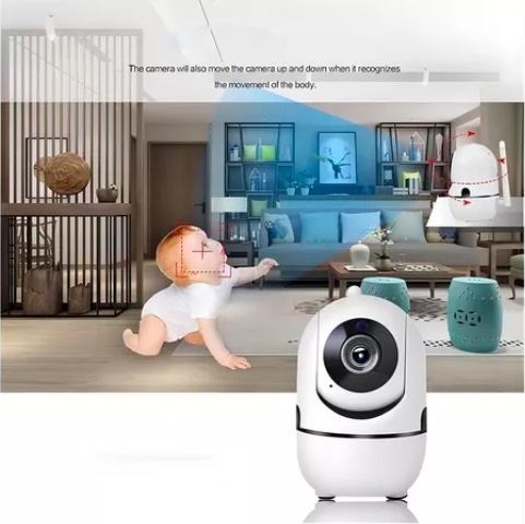CÁMARA RIQUI MINI INTELIGENTE MONITOR BEBÉ SENSOR MOVIMIENTO BLANCO - 4