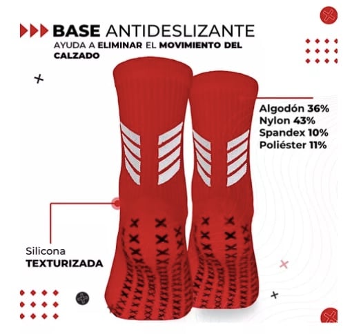 MEDIAS CALCETAS FUTBOL ANTIDESLIZANTE SET 2 - 3