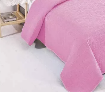 CUBRECAMA QUILT COBERTOR KING ROSADO - 3