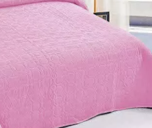 CUBRECAMA QUILT COBERTOR KING ROSADO - 4
