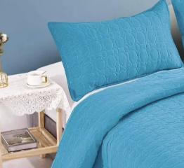 CUBRECAMA QUILT 2 PLAZAS LISO. TURQUESA - 3