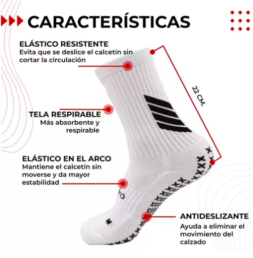MEDIAS CALCETAS FUTBOL ANTIDESLIZANTE SET 2 - 6