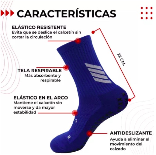 MEDIAS CALCETAS FUTBOL ANTIDESLIZANTE SET 2 - 6