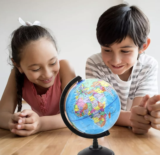 GLOBO TERRAQUEO GIRATORIO CON BASE 14.2CM - 4