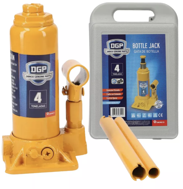 GATA BOTELLA HIDRÁULICA 4 TONELADAS PROFESIONAL CON MALETA - 1