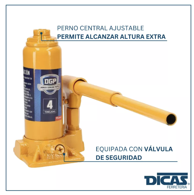 GATA BOTELLA HIDRÁULICA 4 TONELADAS PROFESIONAL CON MALETA - 3