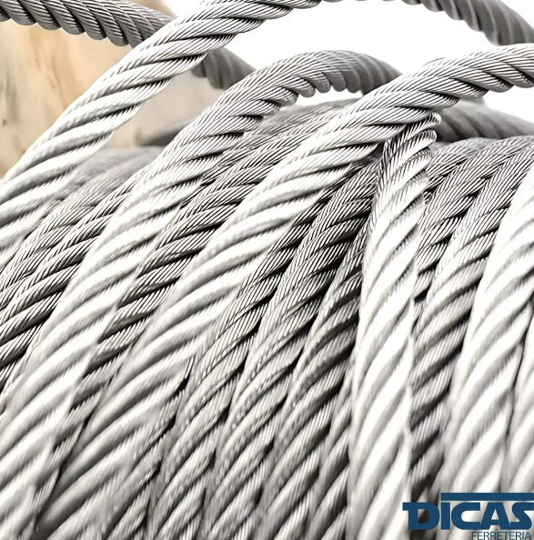 PIOLA RIQUI O CABLE 5 MM ROLLO 100 MTS GALVANIZADO ACERO - 3