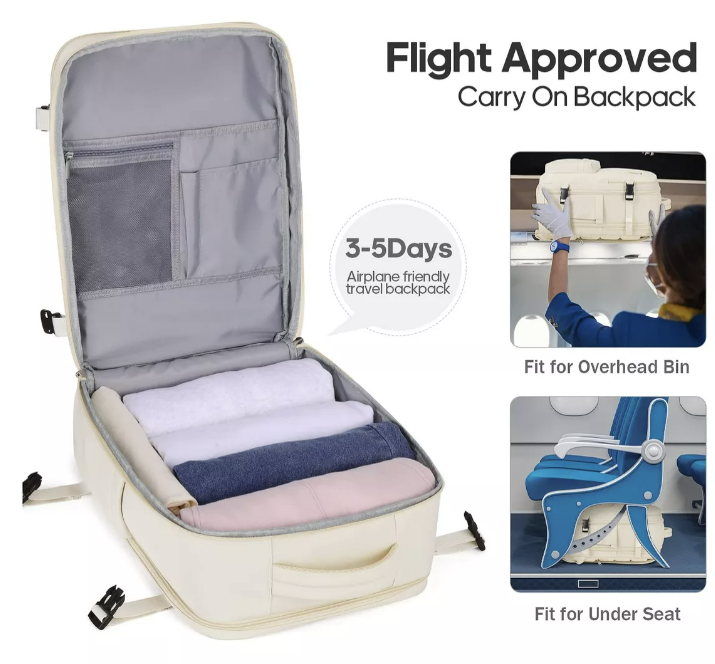 MOCHILA DE VIAJE IMPERMEABLE AVIÓN APROBADO CAPACIDAD DE 40L - 4