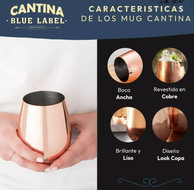 VASOS COBRE LISO 500ML - 2