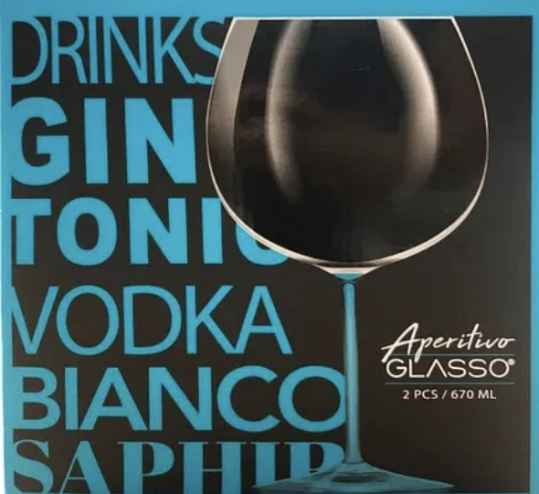 SET 2 COPAS GRANDES APERITIVO GLASSO APEROL GIN COLOR - 2