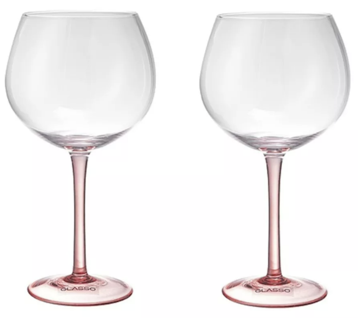 SET 2 COPAS GRANDES APERITIVO GLASSO APEROL GIN COLOR ROSADO - 1