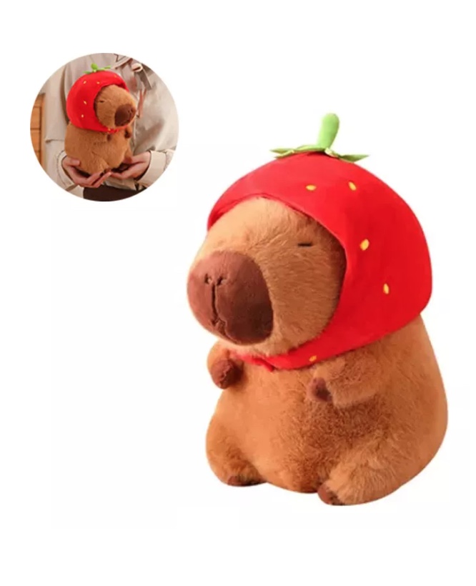 23 Cm Peluche Decorativo Capibara De Para Muñecas, De Color Strawberry - 1