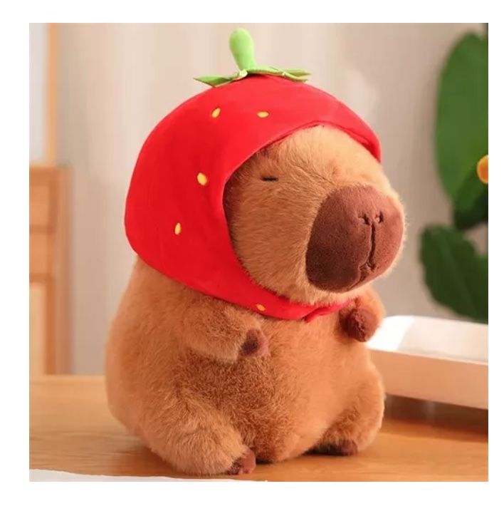 23 Cm Peluche Decorativo Capibara De Para Muñecas, De Color Strawberry - 3