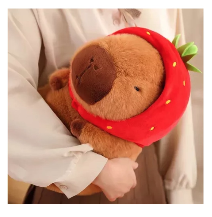 23 Cm Peluche Decorativo Capibara De Para Muñecas, De Color Strawberry - 4