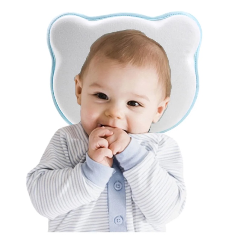 ALMOHADA COJÍN BEBÉ ANTI-PLAGIOCEFALIA CABEZA PLANA Y FUNDA - 3