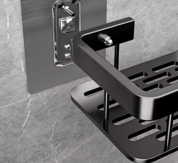 ORGANIZADOR DE DUCHA SET X2 REPISA BAÑO ADHESIVO - 4