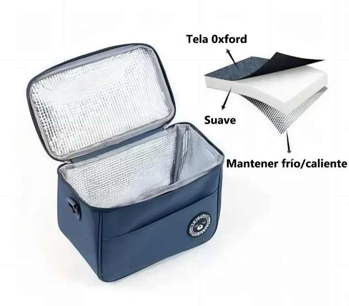 LONCHERA TÉRMICA PARA ALIMENTOS, FRÍO Y CALOR AZUL - 3