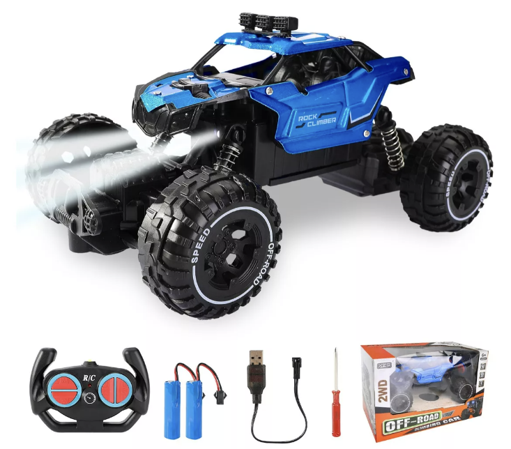 CARRO RIQUI CONTROL REMOTO ESCALADA JUGUETES NIÑOS + 2 PILAS - 1