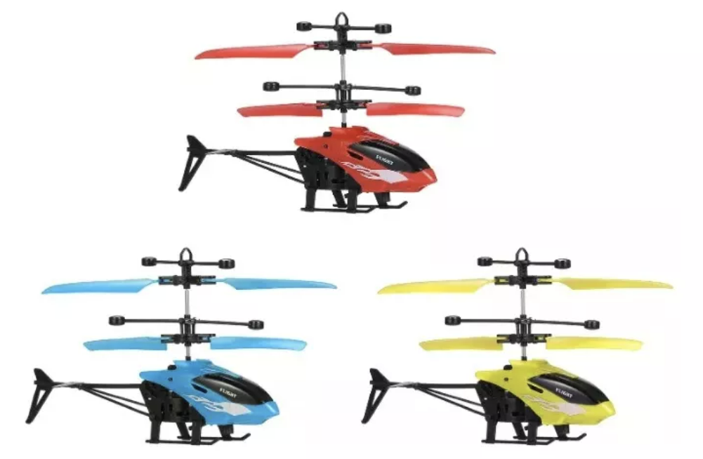 HELICÓPTERO RIQUI A CONTROL REMOTO RECARGABLE NIÑOS AZUL - 2
