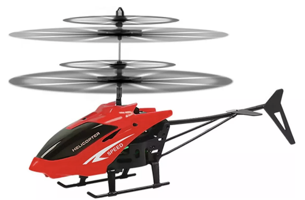 HELICÓPTERO RIQUI A CONTROL REMOTO RECARGABLE NIÑOS ROJO - 2