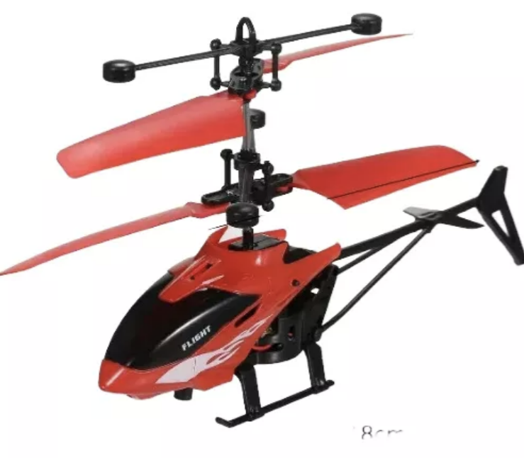 HELICÓPTERO RIQUI A CONTROL REMOTO RECARGABLE NIÑOS ROJO - 3
