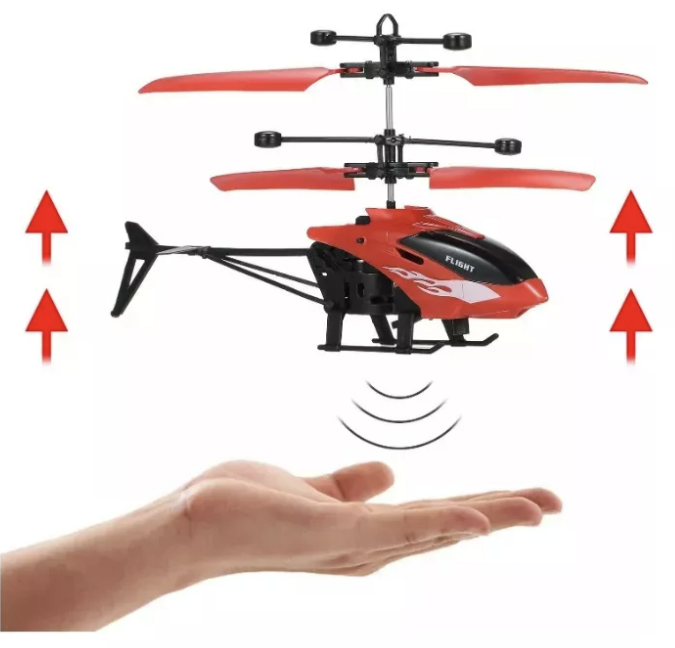 HELICÓPTERO RIQUI A CONTROL REMOTO RECARGABLE NIÑOS ROJO - 4