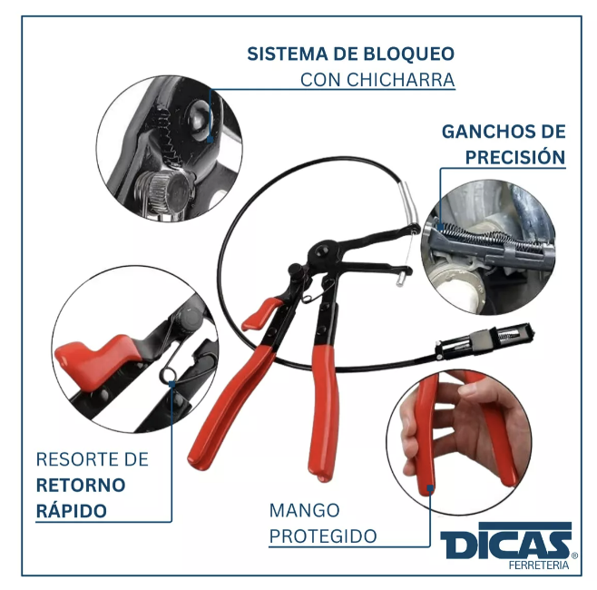 ALICATE RIQUI ABRAZADERA FLEXIBLE MANGUERA MOTOR - 3