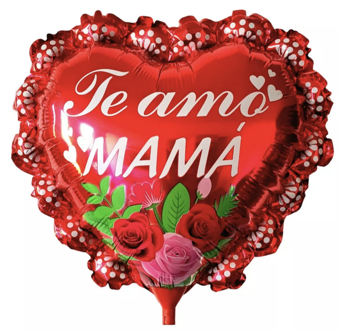 GLOBOS RIQUI METALIZADOS FELIZ DÍA MAMÁ - 1