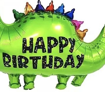 GLOBO PAPEL METÁLICO DINOSAURIO PEQUE COTILLÓN ACTIVARTE VERDE - 2
