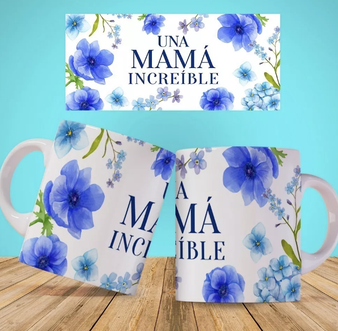 16 PLANTILLAS SUBLIMACIÓN TAZAS FELIZ DÍA DE MAMÁ 2022 - 1
